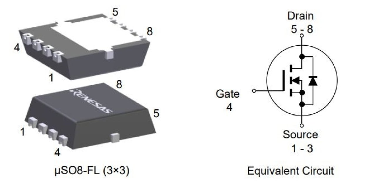 RBE172N08R1SZN2 - 80V、30A、17.2mΩ、μSO8-FL (3x3)、REXFET-1 N